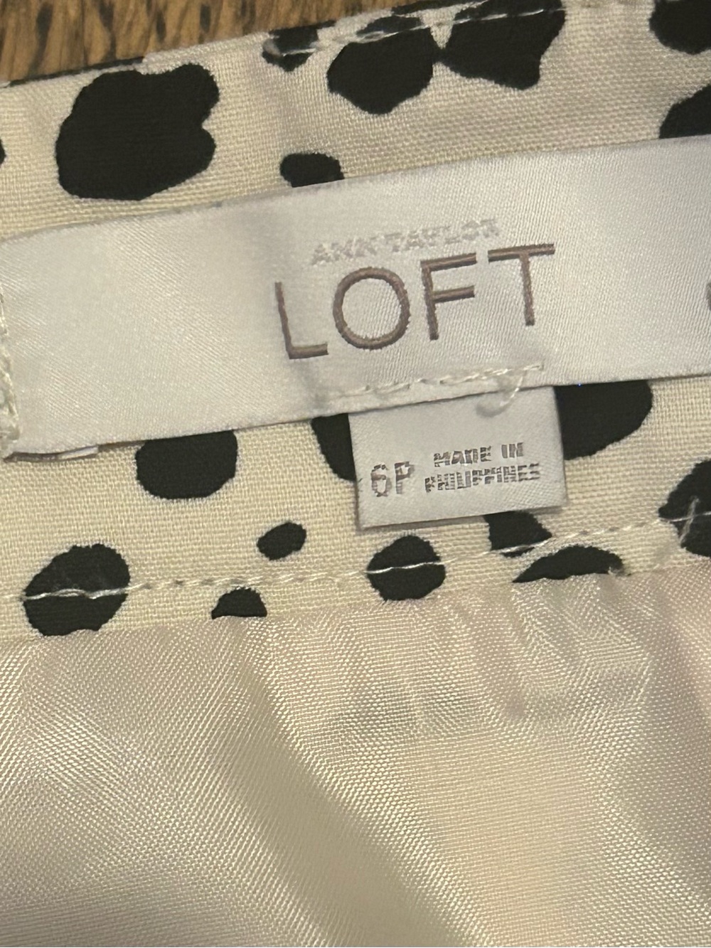 LOFT Black and White Leopard-Print Pencil Skirt - Picture 3 of 8